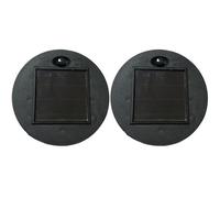 DAGLLGEW Haut de Remplacement de lumière Solaire, 2 pièces, unités lumière Solaire Rondes Remplacement 3.35 Pouces avec LED Blanche, Dessus Bricolage pour unités Lanterne