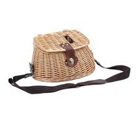 DAGLLGEW Panier à Poisson Panier à Poisson en Osier avec Couvercle et Sangles réglables Cantre de pêche Classique léger pour la pêche, Osier Vintage pour Cantre de Pique-Nique