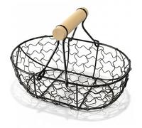 DAGLLGEW Panier à œufs de Poule avec poignée, Petit Panier de Collecte d'œufs en métal Style Vintage pour présenter des Fruits, des légumes ou Fleurs pour collecter du Fil Poulet