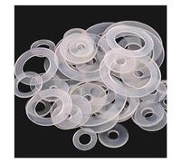 DAGROD 20-100 pièces rondelle en nylon en plastique blanc M2.5 M3 M4 M5 M6 M8 M10 M12 joints d'isolation d'espacement d'avion anneau de joint rondelle en plastique souple Ultra-mince (Size : 6X12X0.5
