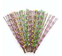 DAHI 120 pièces guirlande de baies artificielles, tiges de baies printanières, fleurs artificielles, sprays fil baies de printemps guirlande décorative pics pour centres de table loisirs créatifs