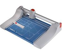 Dahle - 00440-21310 - ROLSNIJMACHINE 36CM - Bleu | Lame circulaire auto-affûtante en acier trempé - grille de découpe A4/A3 - butée arrière réglable