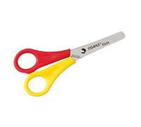 Dahle Bureau technique Ciseaux Kids rond à gauche main 2 de couleur jaune rouge 5 pouces = 13 cm