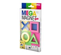 Dahle Lot de 4 aimants de Forme géométrique - 45 x 45 mm - Bleu, Rose, Jaune, Vert