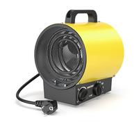 DAHTEC 3000 W Chauffage Soufflant Industriel Radiateur Électrique 230 V | Chauffage de Chantier avec Thermostat, Ventilation & 2 Niveaux de Chauffage 1,5 kW / 3 kW, Corps en Acie - Atelier, Garage