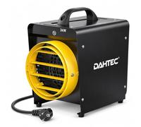 DAHTEC Chauffage de Chantier 3000W IP24 avec Thermostat, Portable, Garage | Chauffage Soufflant Électrique, Atelier Entrepôt Bâtiment, Chauffe Rapide et Sûr