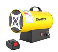 DAHTEC Chauffage Gaz 18-30 kW Avec Batterie Rechargeable, Canon À Air Chaud | Canon Soufflant Portable, Débit D’Air 650 m³/h, Chauffage D’Appoint Gaz Pour Chantier, Atelier, Garage Et Entrepôt