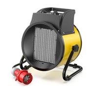 DAHTEC Chauffage Soufflant 5 kW - Chauffe Rapide & Économie d'Énergie | Industriel Radiateur électrique 400V - Angle Réglable & Thermostat - Idéal pour la Garage, Atelier et la Chantier