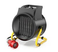 DAHTEC Chauffage soufflant céramique 5000 W 400 V- 3 modes, thermostat Usage chantier et atelier
