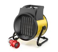DAHTEC Chauffage soufflant céramique 5000W 400V - 3 modes, thermostat Usage chantier et atelier