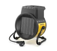 DAHTEC Radiateur Soufflant Céramique 3000W Garage Atelier | PTC céramique, 3 modes, thermostat numérique 5 à 55 degrés, inclinaison 40 degrés, protection surchauffe, sécurité enfant