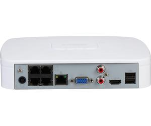 DAHUA Dahua Technology Co IP įrašymo įrenginys 4 kam., 4K 16MP, 1HDD, 80Mbps, 4PoE įėjimai, H.265/H.264, IVS
