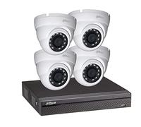 Dahua - Kit vidéosurveillance enregistreur éco et 4 caméras dôme 1080p - Vision Nocturne 30m - KITECO 4DOM1080P-001