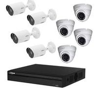 DAHUA Pack de vidéosurveillance cvi 8 caméras dont 4 dômes - sans hdd Blanc G