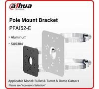 Dahua PFA152-E support de montage sur poteau lampadaire pôle caméra support de montage noir blanc aluminium CCTV support pour Dahua IP caméra PFA152-E Black