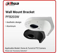 Dahua PFB203W support de montage mural accessoires de vidéosurveillance en aluminium pour caméra à tourelle dôme HDBW2441E-S HDBW2849E-S-IL SD22404DB-GNY etc. PFB203W White