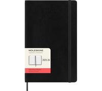 Daily Planner 2025-2026, Agenda Quotidienne 18 Mois Avec Couverture Souple Et Fermeture Élastique, Format Large 13 X 21 Cm, Couleur Noire