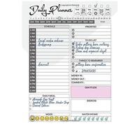 Daily Planner: Day Planner Work Planner Weekly Planner Hourly Planner Desk Notepad, Motivational Daily Calendar, Task Planner, To Do List, Productivity Schedule Organizer, Meal Planner, 8.5x11