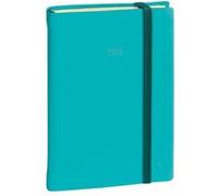 DAILY POCKET ML Silk - 8,5x13 cm - avec élastique - Journalier - 12 mois de janvier à décembre Bleu G