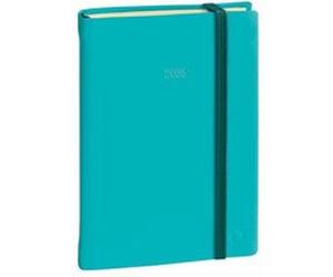 DAILY POCKET ML Silk - 8,5x13 cm - avec élastique - Journalier - 12 mois de janvier à décembre Bleu G