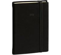 DAILY POCKET ML Silk - 8,5x13 cm - avec élastique - Journalier - 12 mois de janvier à décembre Noir G