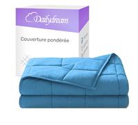 Dailydream Couverture Lestée Adulte | thérapeutique | 135x200 cm | 7 kg | Bleu | 100% Coton | avec Perles de Verre | Couette pondérée | apaisante et relaxante | Poids corporel 66-82kg