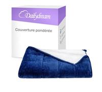 Dailydream Couverture Lestée Adulte | thérapeutique | 135x200 cm | 7 kg | Bleu | Polaire Douillette | avec Perles de Verre | Couette pondérée | apaisante et relaxante | Poids corporel 66-82 kg