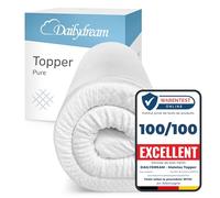 Dailydream Surmatelas 160 x 200 cm | 9 cm d'épaisseur Topper | Mousse à Mémoire | Édition Pure, modèle XL |Ergonomique pour Matelas inconfortable, lit avec sommier et lit d’appoint