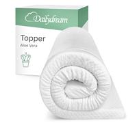 Dailydream Surmatelas 160 x 200 cm, Mémoire de Forme, 5 cm épaisseur, «Edition Aloe Vera, Model M », pour Matelas, canapé ou lit de Camp, sur-Matelas pour Adulte, Memory Foam Mattress Topper