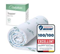 Dailydream Surmatelas 180x200 cm, Mousse à mémoire de Forme, 5 cm | Édition Aloe Vera, surmatelas avec housse douce au toucher, lavable, base antidérapante et sangles élastiques.