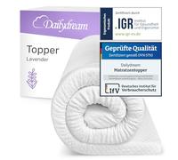 Dailydream Surmatelas 90 x 190 cm, Mémoire de Forme, 5 cm épaisseur, «Edition Lavender, Model M », pour Matelas, canapé ou lit de Camp, sur-Matelas pour Adulte, Memory Foam Mattress Topper