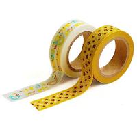 Dailylike Lot de 2 rubans adhésifs masking tape washi bonny motifs assortis 15 mm x 10 m.