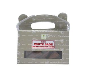 DAILYLIVE Boîte de 24 cônes d'encens Backflow Sauge Blanche | Satya Sai Baba