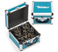 DAIMIT Kit de scies trépans TCT 14 PCS, 13-48 mm Scies trépans en carbure de tungstène robustes pour métal, acier inoxydable, fer, bois et plastique, avec 3 forets pilotes démontables et 3 clés Allen