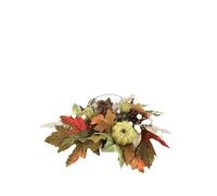 Daisy Darcy Bougeoir citrouille d'automne 35 cm coupe en verre matière naturelle : pomme de pin
