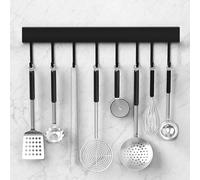 DaiWeier Barre à Accrocher des Rail Support 40cm avec 8 Crochets, Porte Casserole Mural pour Suspendre Les Ustensiles de Cuisine