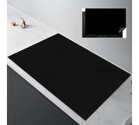 DAJAVE Panneau de couverture pour cuisinière, 54 x 90 cm, monobloc, pour induction, cuisine, plaque vitrocéramique, tapis décoratif enroulable noir, antidérapant, à induction, tapis