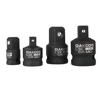 DAKCOS 4 PC Adaptateur Douille pour Impact Réducteur pour liquet à chocs Adaptateur 1/4" à 3/8", 3/8" à 1/4", 3/8" à 1/2", 1/2" à 3/8", CR-MO