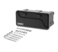 DAKEN BLACKIT Coffre à outils 23l boîte de rangement 550x250x295mm avec supports de montage coffre de transport étanche pour remorque voiture et utilitaire noir