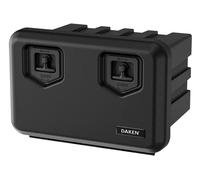 DAKEN Coffre à outils ARKA 81204 haute capacité 74L 655x450x470mm Boîte de rangement renforcée pour camion et remorque avec deux serrures et quatre clés Charge maximale 80 kg étanche aux UV
