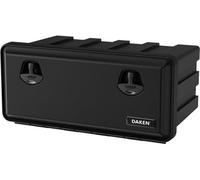 DAKEN Coffre à outils JUST 81106 pour remorque et camion 750x350x450 mm 75L caisse de rangement professionnelle robuste en polypropylène noir étanche avec double serrure