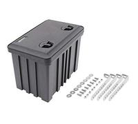 DAKEN JUST Coffre à outils 70l boîte de rangement 600x415x460mm avec supports de montage coffre de transport étanche pour camion remorque et véhicule utilitaire noir