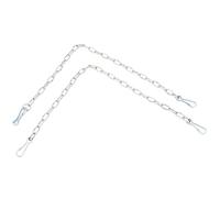 DAKEN Lot de deux chaînes pour boîtes à outils ARKA JUST WELVET longueur 47 cm butée de couvercle galvanisée protection des charnières accessoire pour coffre de rangement camion remorque
