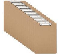 DAKFOOK Lot de 16 planchettes à pince en bois A4, 31,5 x 22,5 cm, planchettes à pince avec trou de suspension et clip en métal à profil bas, porte bloc a4 marron pour menu de restaurant