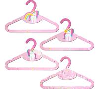 Dalber - Cintres pour Enfants et Bébés en Bois Compacté - Licorne - Pack de 8 Unités (2 x modèle) 31 cm - Résistants, Idéals pour Petits Vêtements - Organisation de Penderie et Armoire