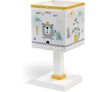 Dalber Lampe de Chevet Enfant Hello Little Animaux, Blanc, Renard ours raton laveur lapin, 73241, E14
