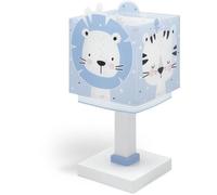 Dalber Lampe de chevet ou de table enfant Baby Jungle Bleu Animaux de la jungle, 63111NT, G4 - LED 4 W - Ampoule incluse