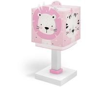 Dalber Lampe de chevet ou de table enfant Baby Jungle Rose Animaux de la jungle, 63111NS, G4 - LED 4 W - Ampoule incluse