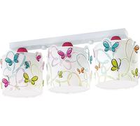 Dalber Lampe Enfant Plafonnier 3 lumières Papillon Collection Butterfly Multicolore jeunesse, 62143, E27