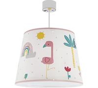 Dalber Lampe Suspension Enfant Flamingo Flamand Rose Animaux arc en ciel, lustre chambre enfant, 82462, E27